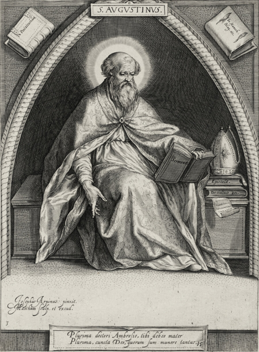 St Augustine, after Cavaliere d’Arpino from The Fathers of the Church, Plate 3