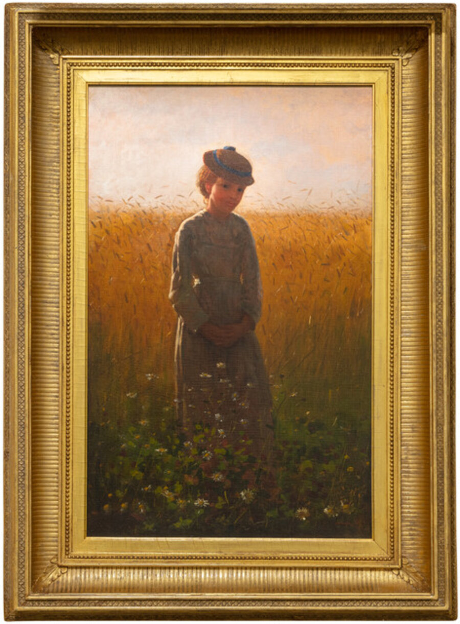In the Wheatfield (Girl Standing in a Wheat Field)