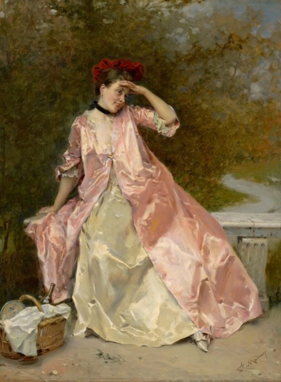 Woman with a Picnic Basket