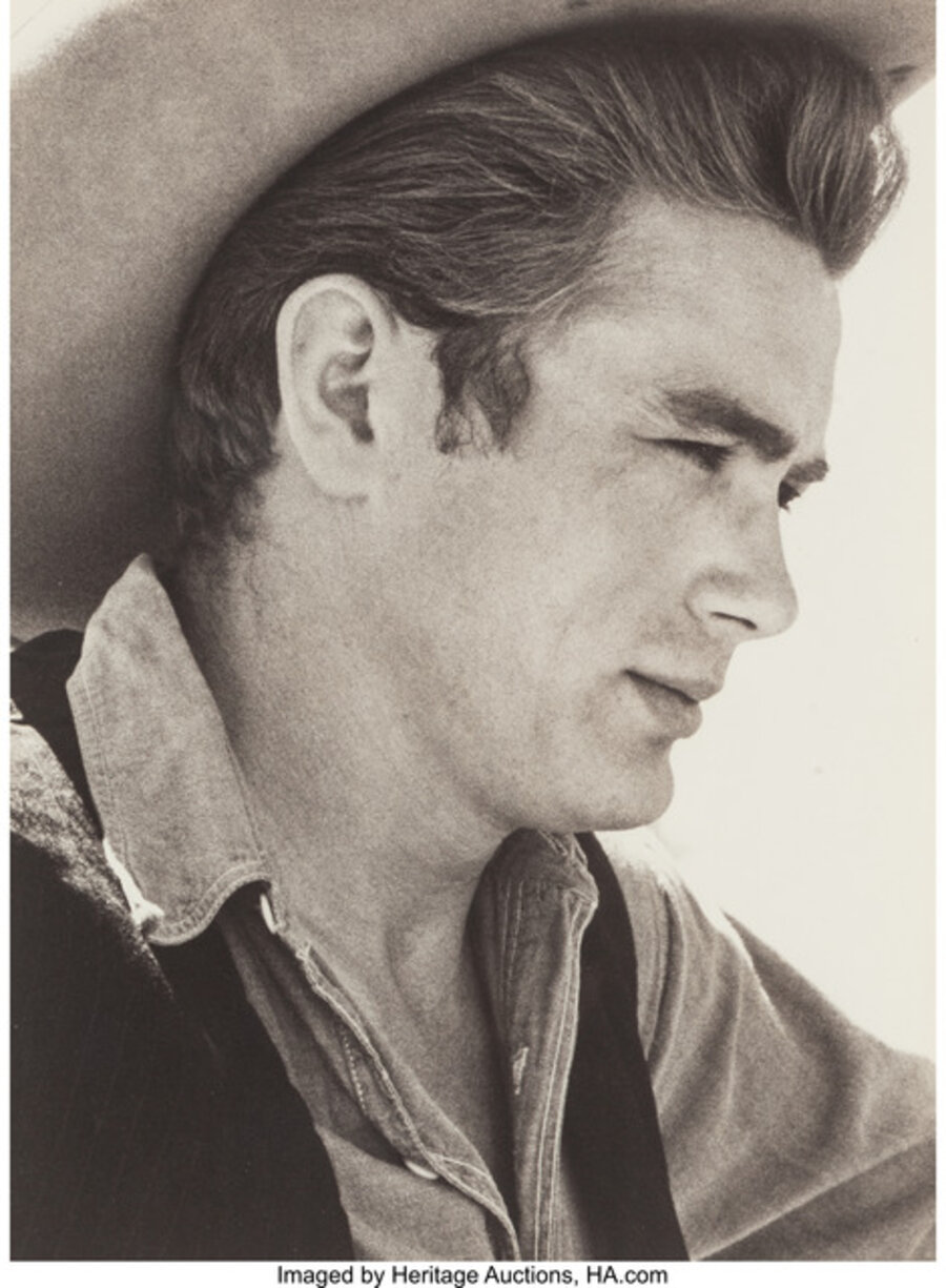 James Dean on Location for Giant in Marfa, Texas