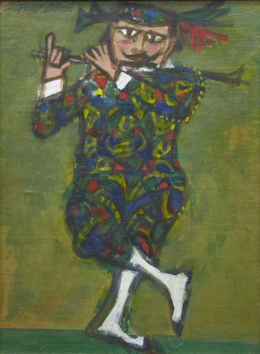 Zanni (clown) with Flute