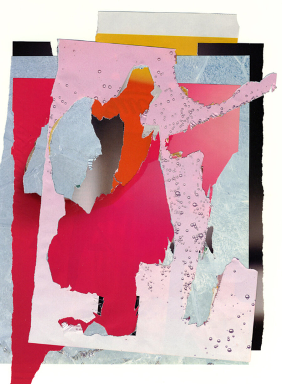 Less world (torn advertising magazine pages)