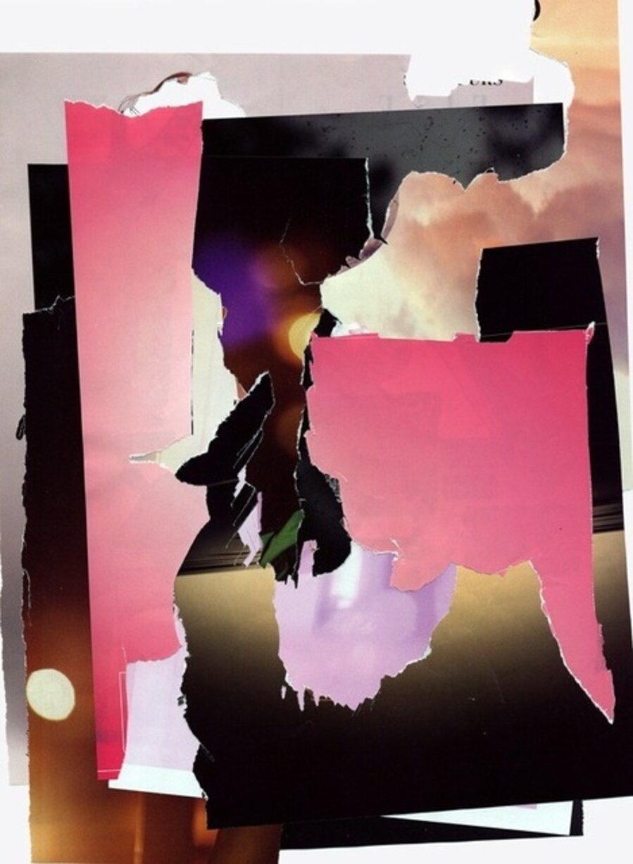 Less world (torn advertising magazine pages)