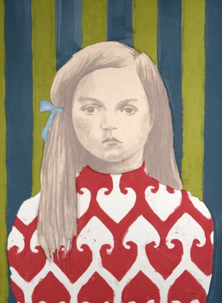 Girl 3, Red, White