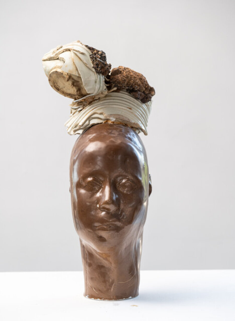 Ife Porcelain Head ye celadon