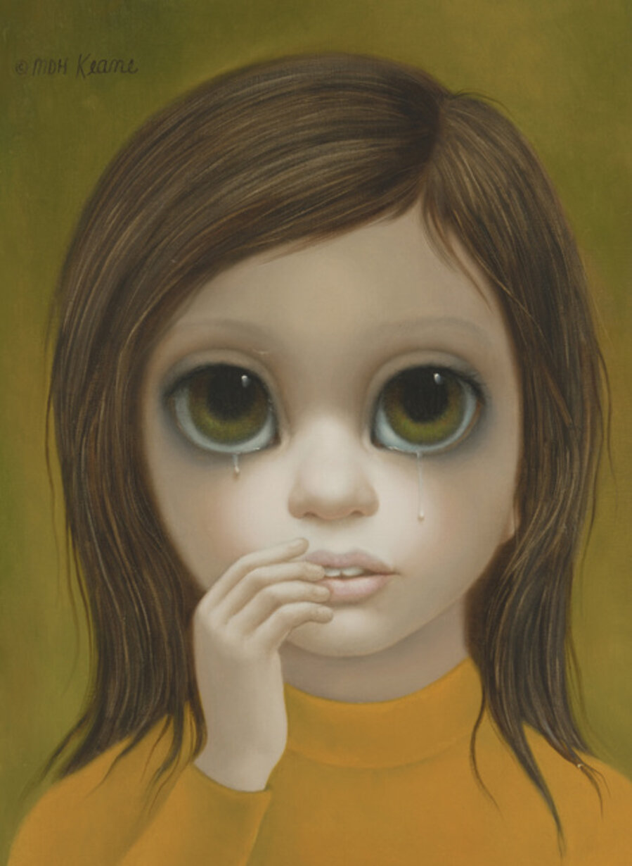 Portrait of a young crying girl