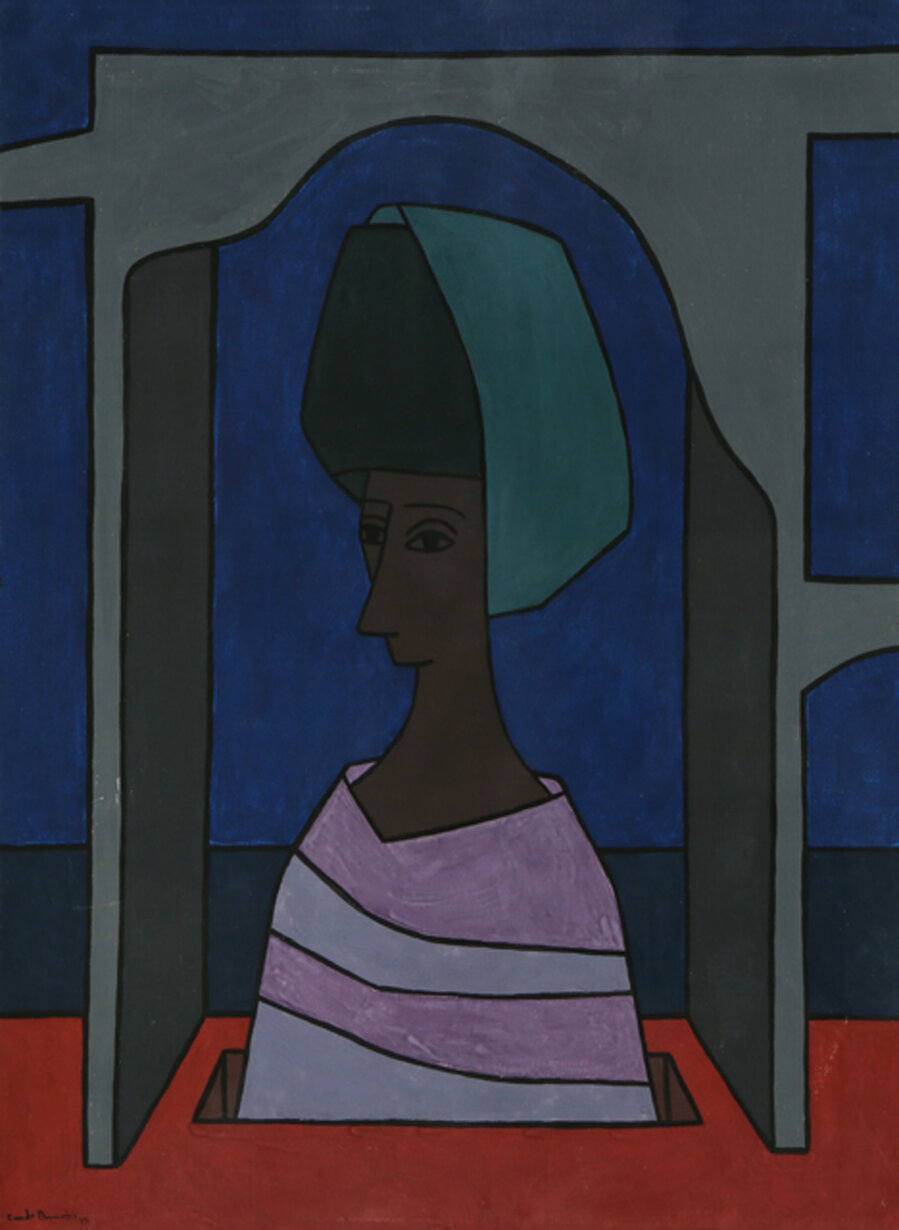 Mujer con Turbante 1979 Gouache on paper 30 x 22 in