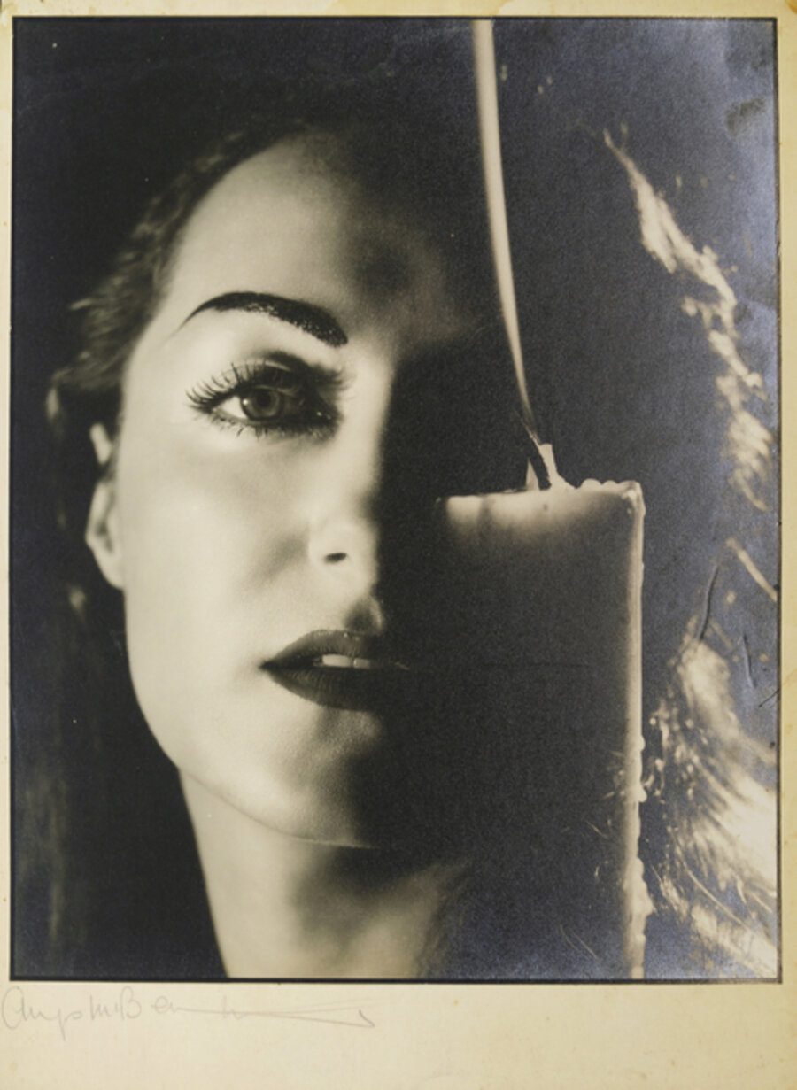 Portrait of Marika Rivera Phillips holding water lilies