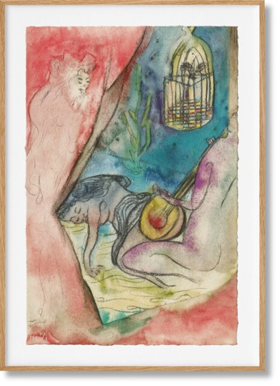 National Gallery. No. 1–100, Chris Ofili ‘The Caged Bird’s Song (Voyeur)’, 2024. Limited Edition signed print with hardcover book with organza cover