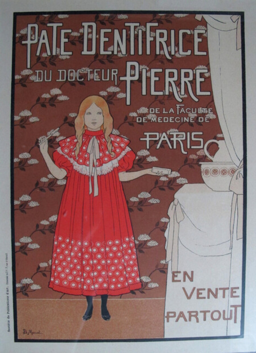 1890s Original French Art Nouveau - Maitre de L'Affiche Poster - Pate Dentifrice - Boutet De Monvel