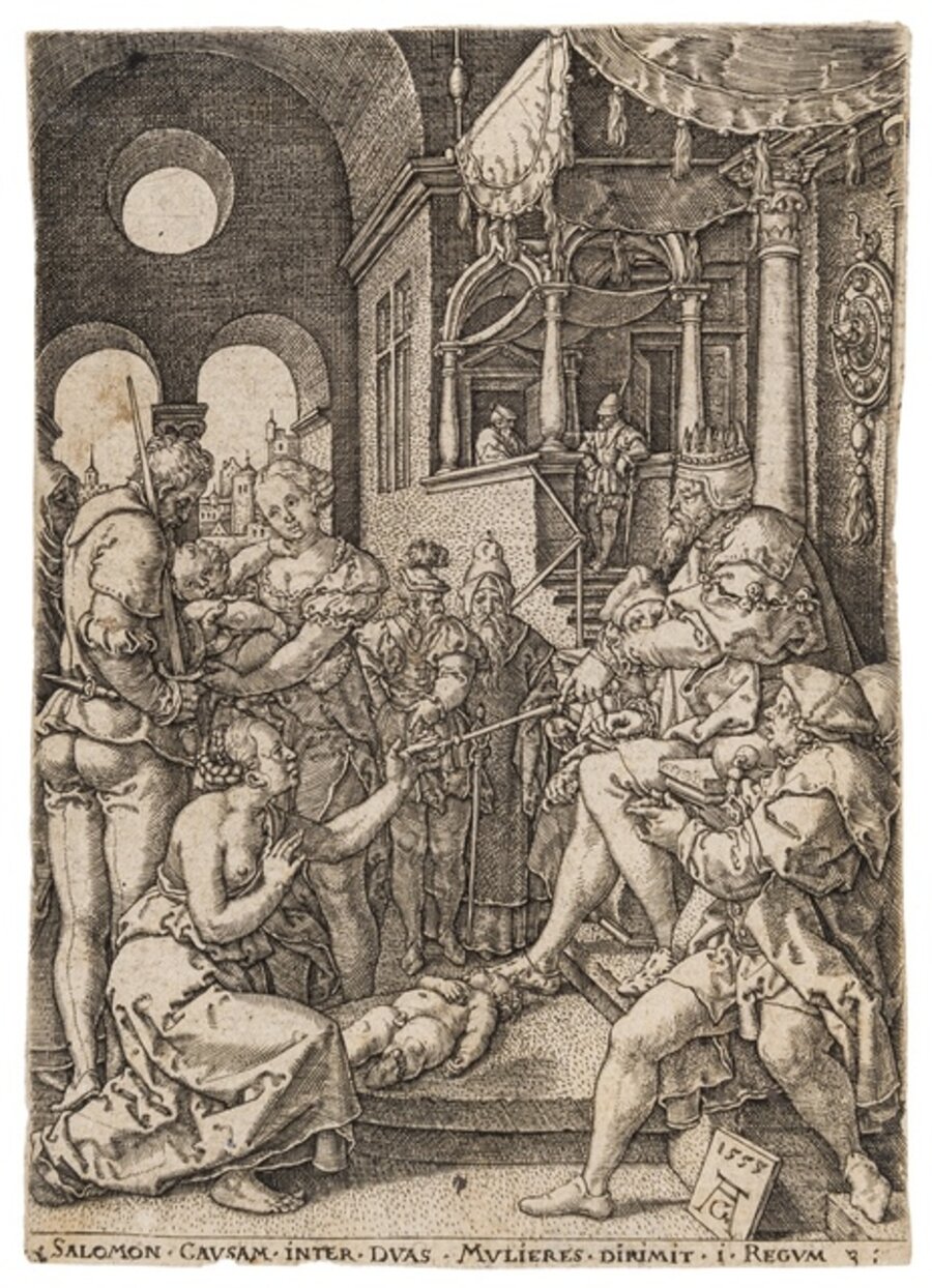 The Judgement of Solomon; and 8 engravings after prints