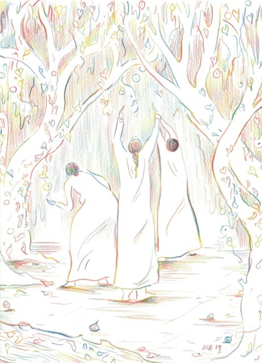 Untitled rainbow pencil drawing #17
