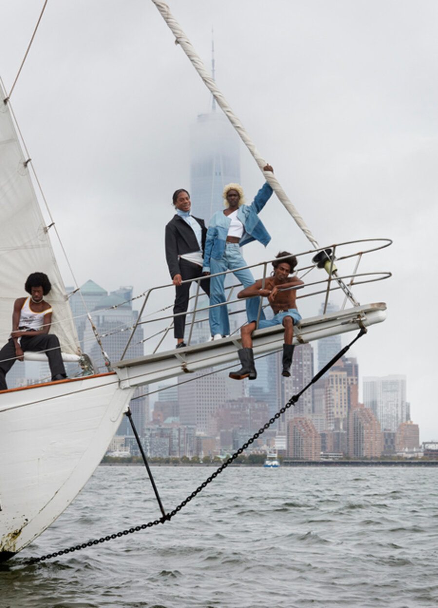 Telfar in New York Harbor