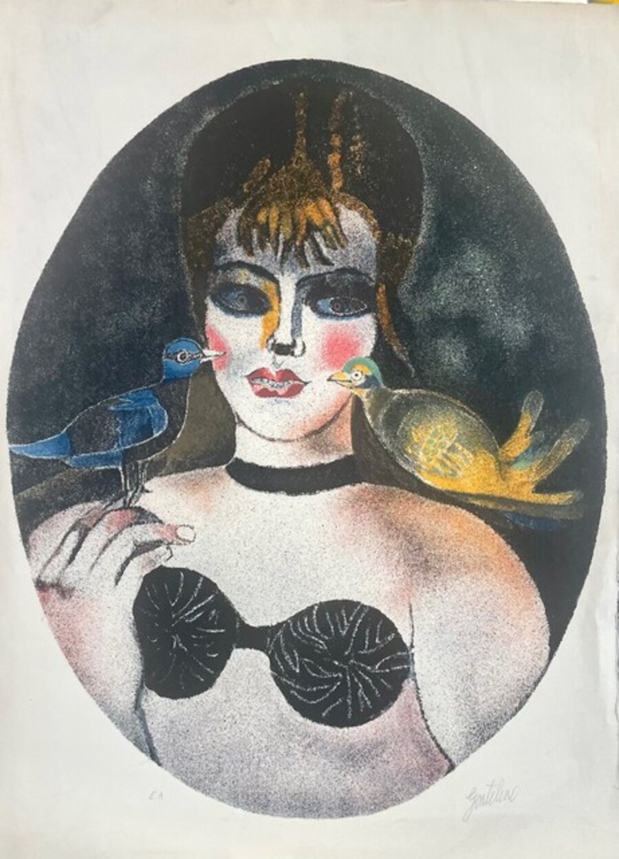 Woman and Birds