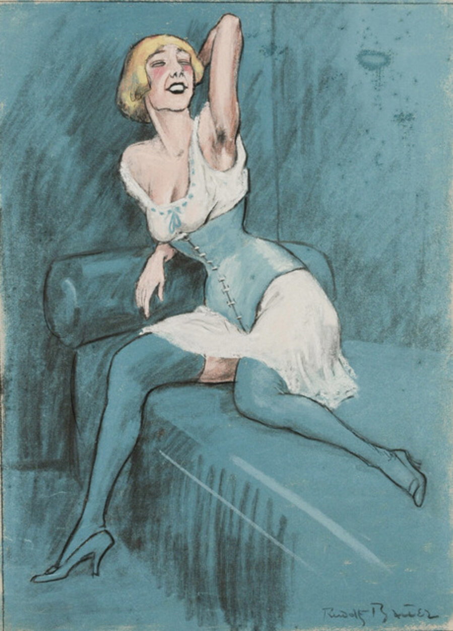 Untitled (blue pastel diva)