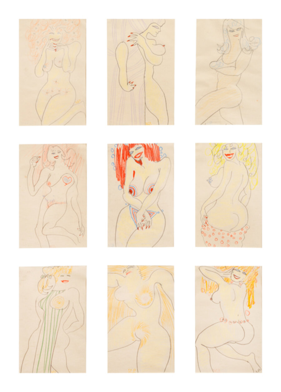 Untitled (Nine Studies of the Female Form)