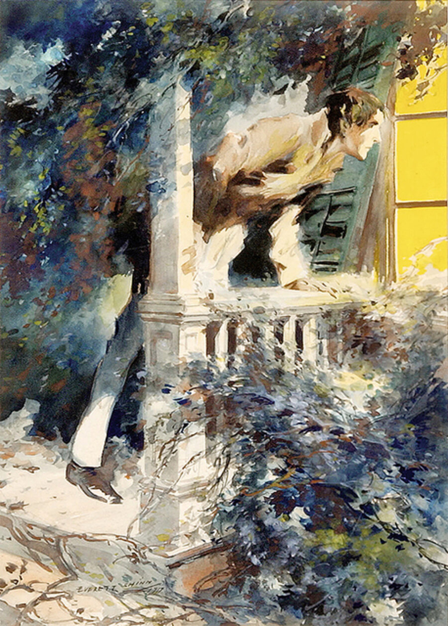 Man looking into Window