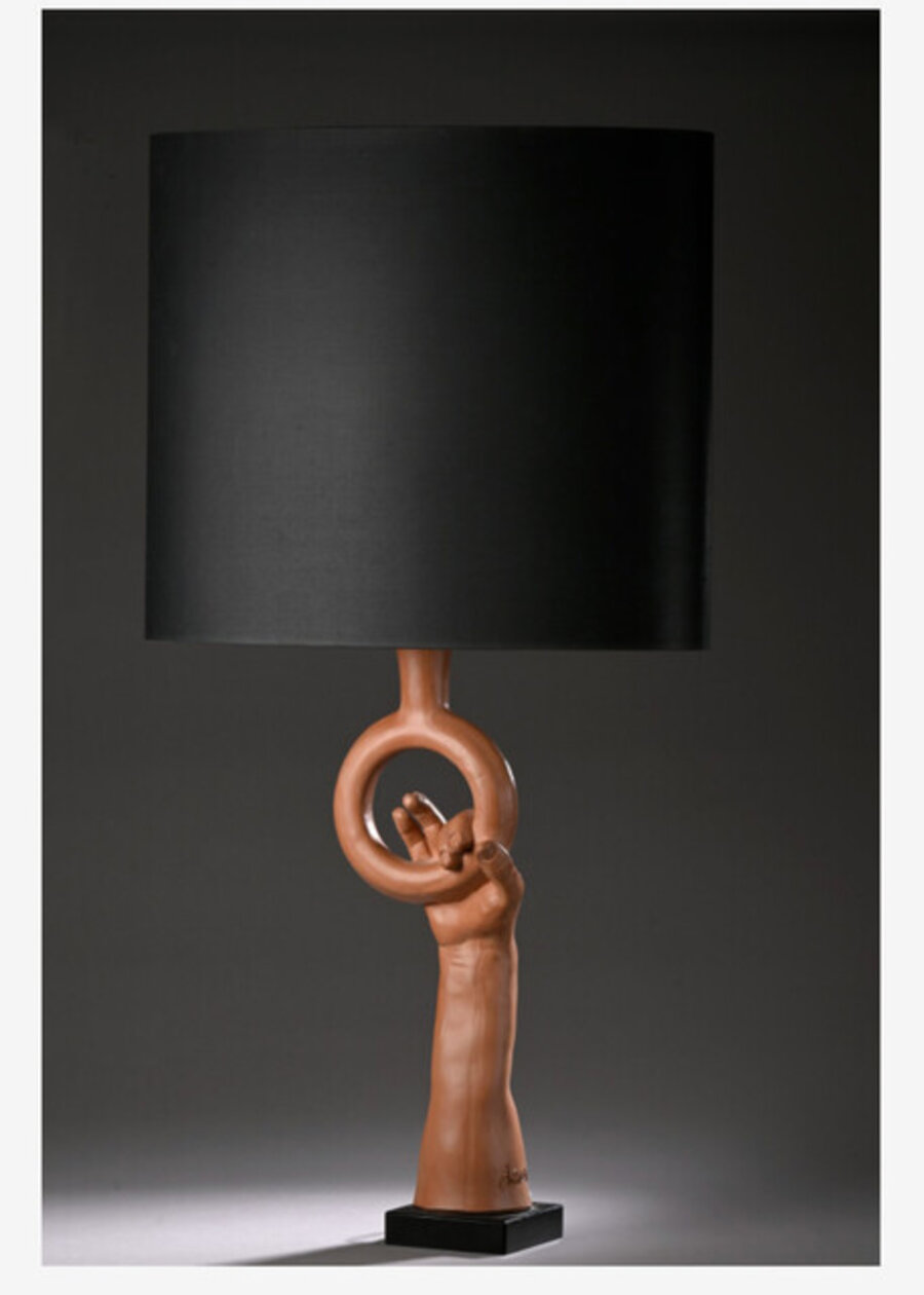 Lamp Hand holding a ring