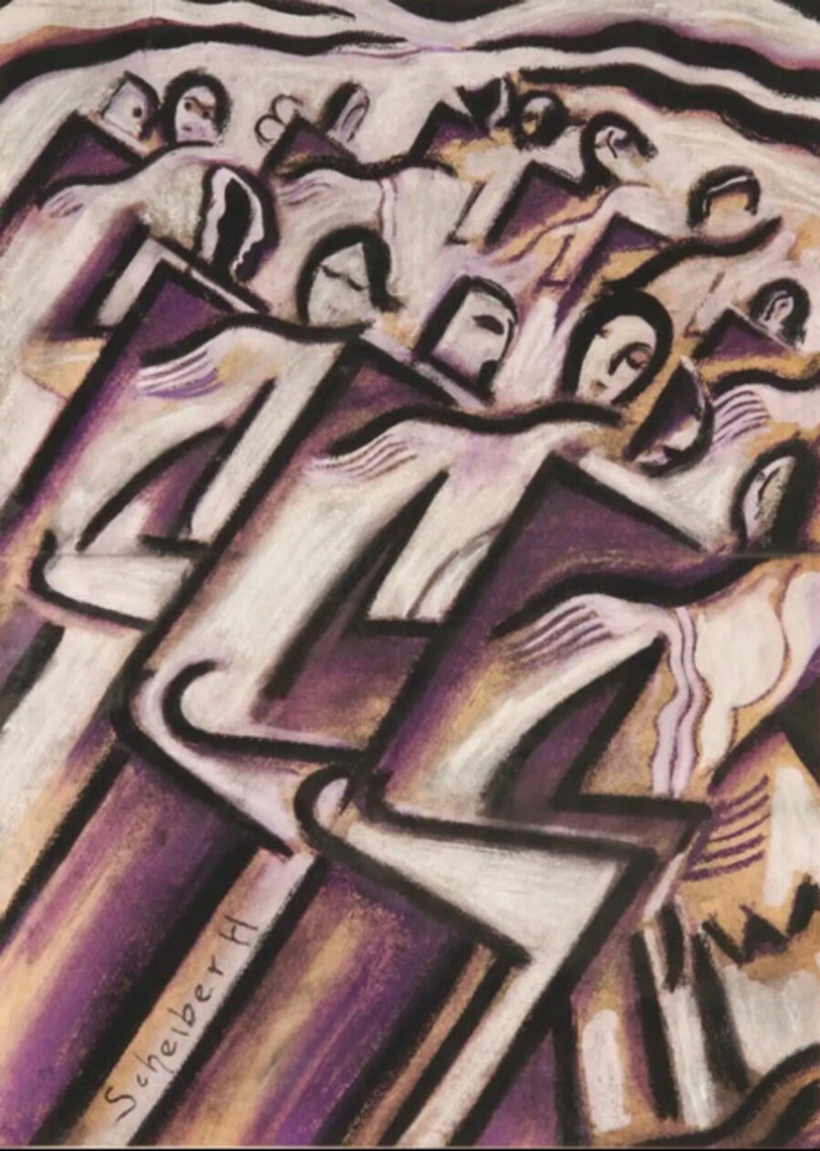 Deco Dancing Hungarian Expressionism European Drawing Modernism Figurative Dance