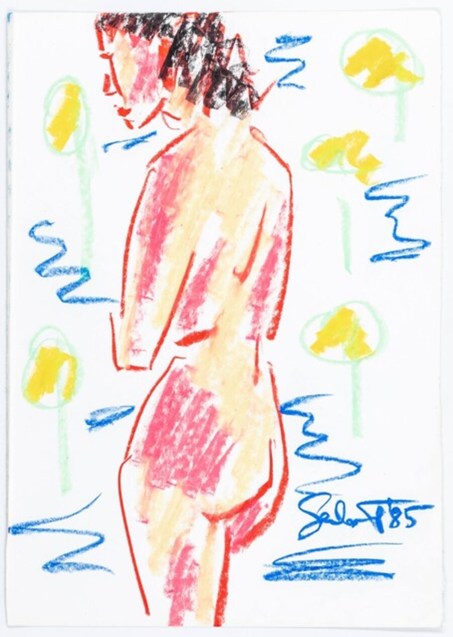 Ohne Titel. (Weiblicher stehender Akt) ((untitled (standing female Nude))