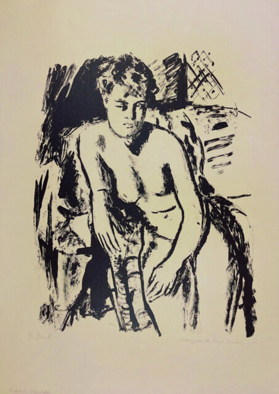 Modell im Liegestuhl (Model in a deckchair)
