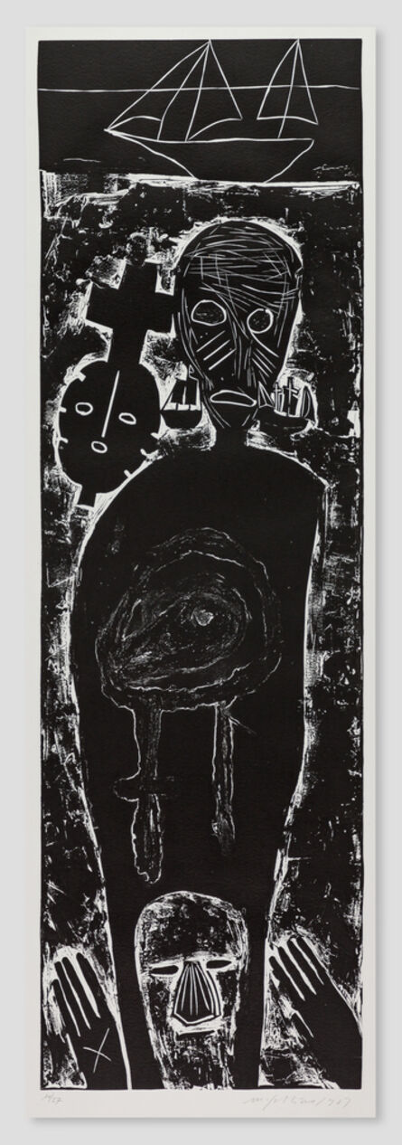 Mimmo Paladino, ‘Atlantico IV (Large Figure with Mask)’, 1987
