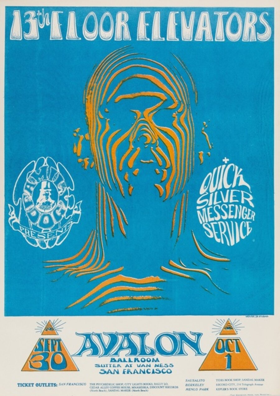 13th Floor Elevators: a rare U.S. concert poster