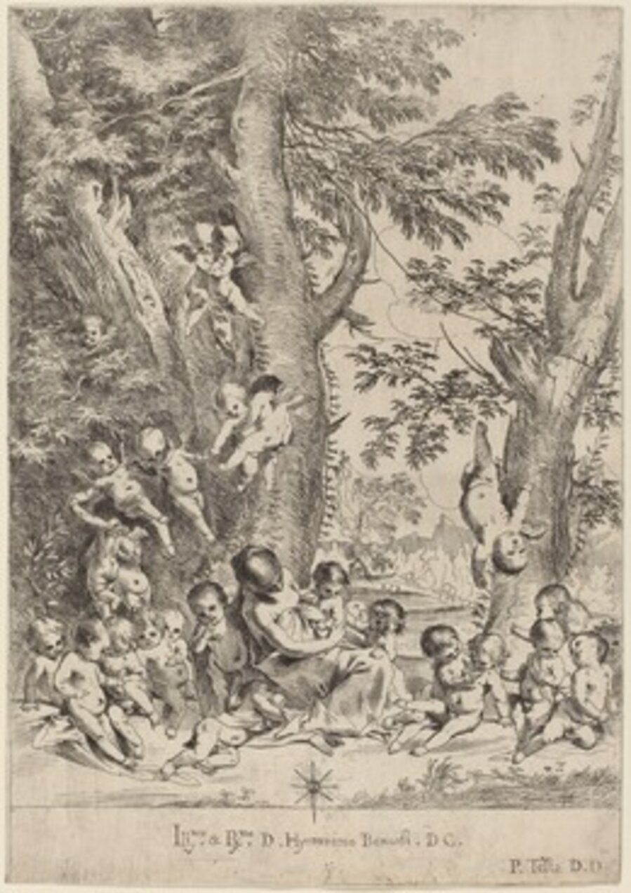 Young Woman, Surrounded by Cupids