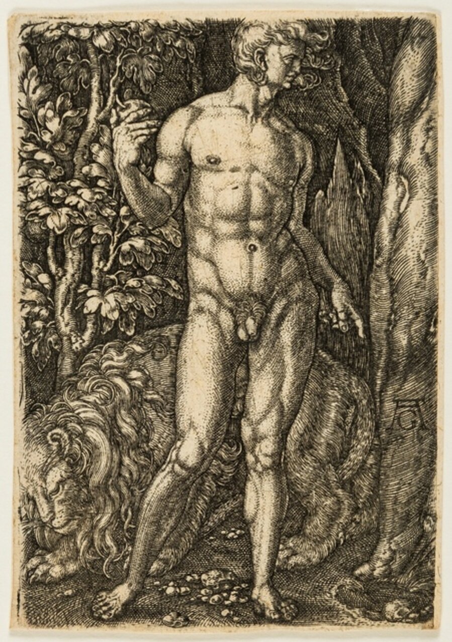 Adam with a lion & Susanna Accused of Adultery