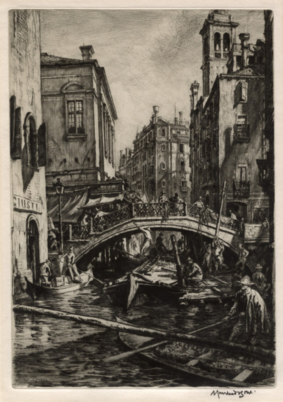 Canal and Bridge of S.S. Apostoli, Venice,