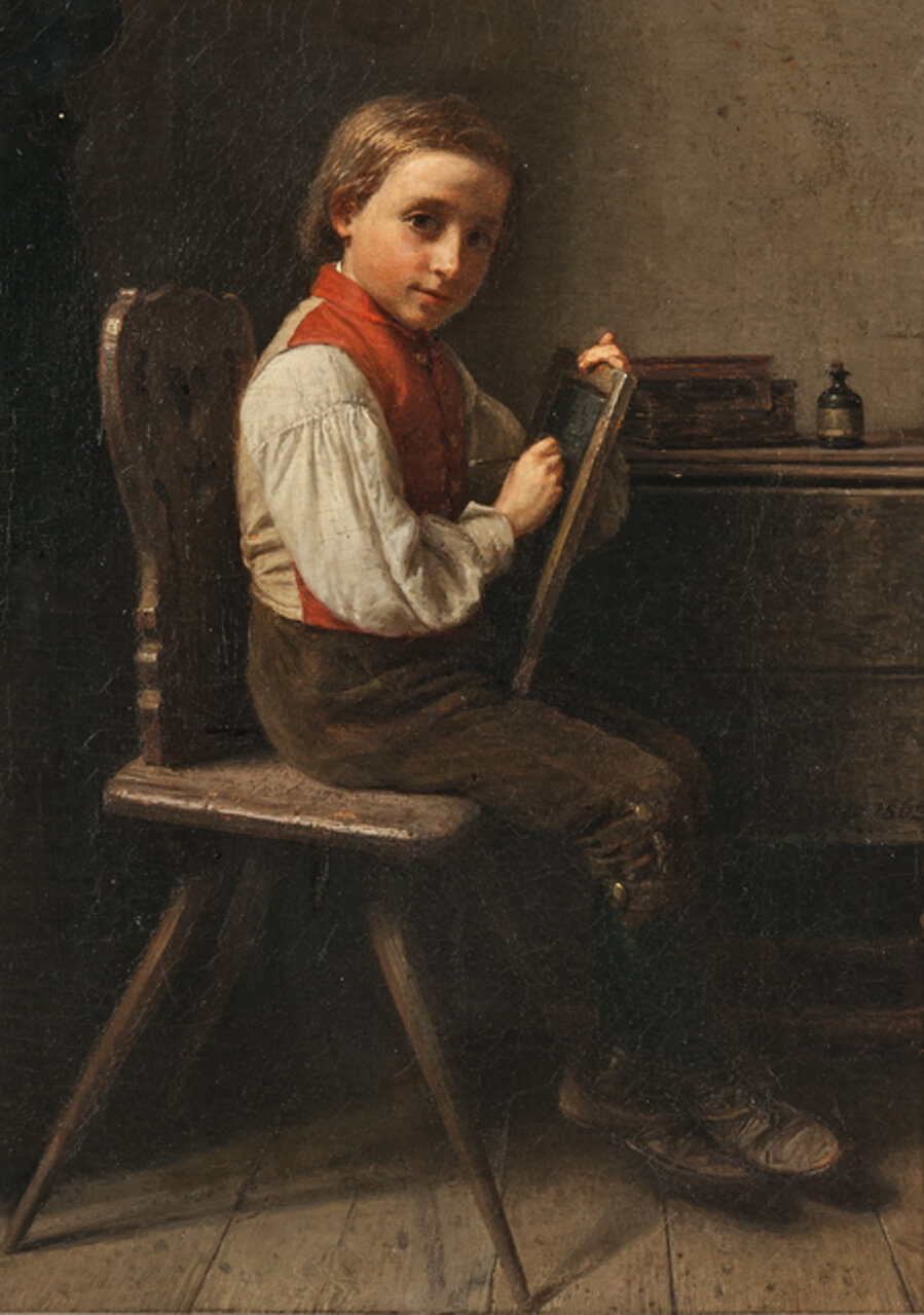 Schoolboy with a Slate