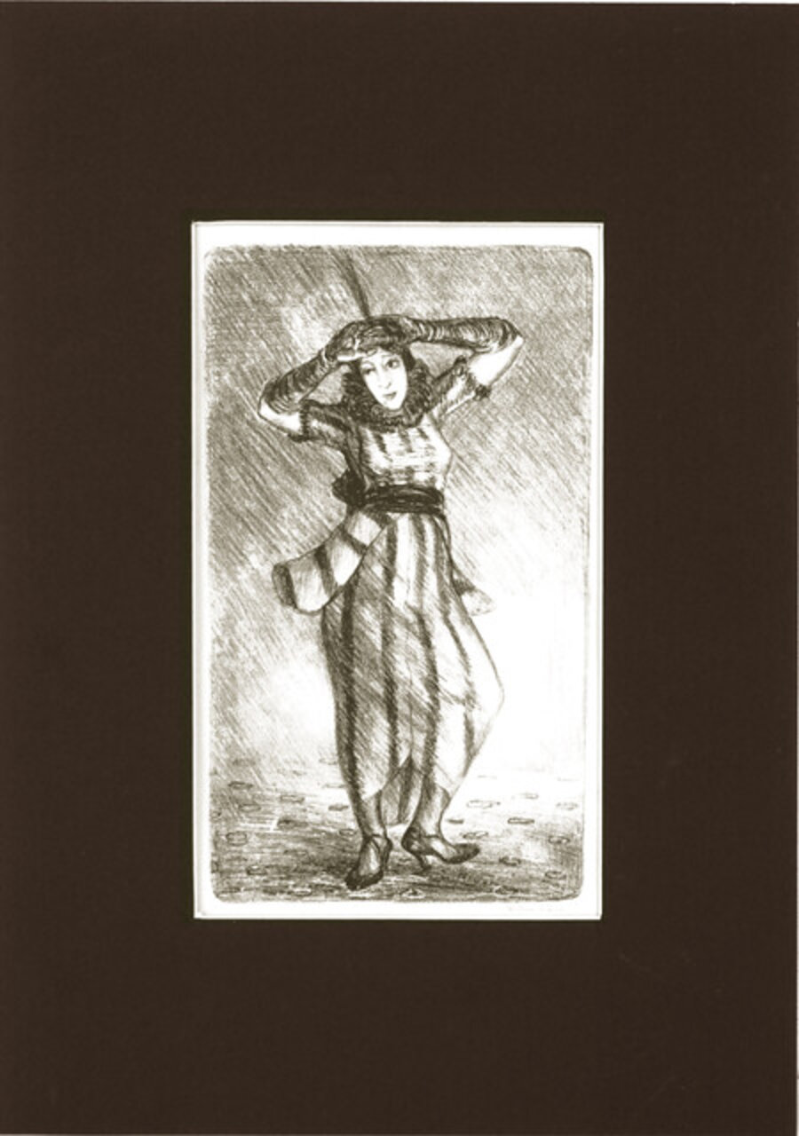 Art Deco Era Fashion Drawing -- The Flapper