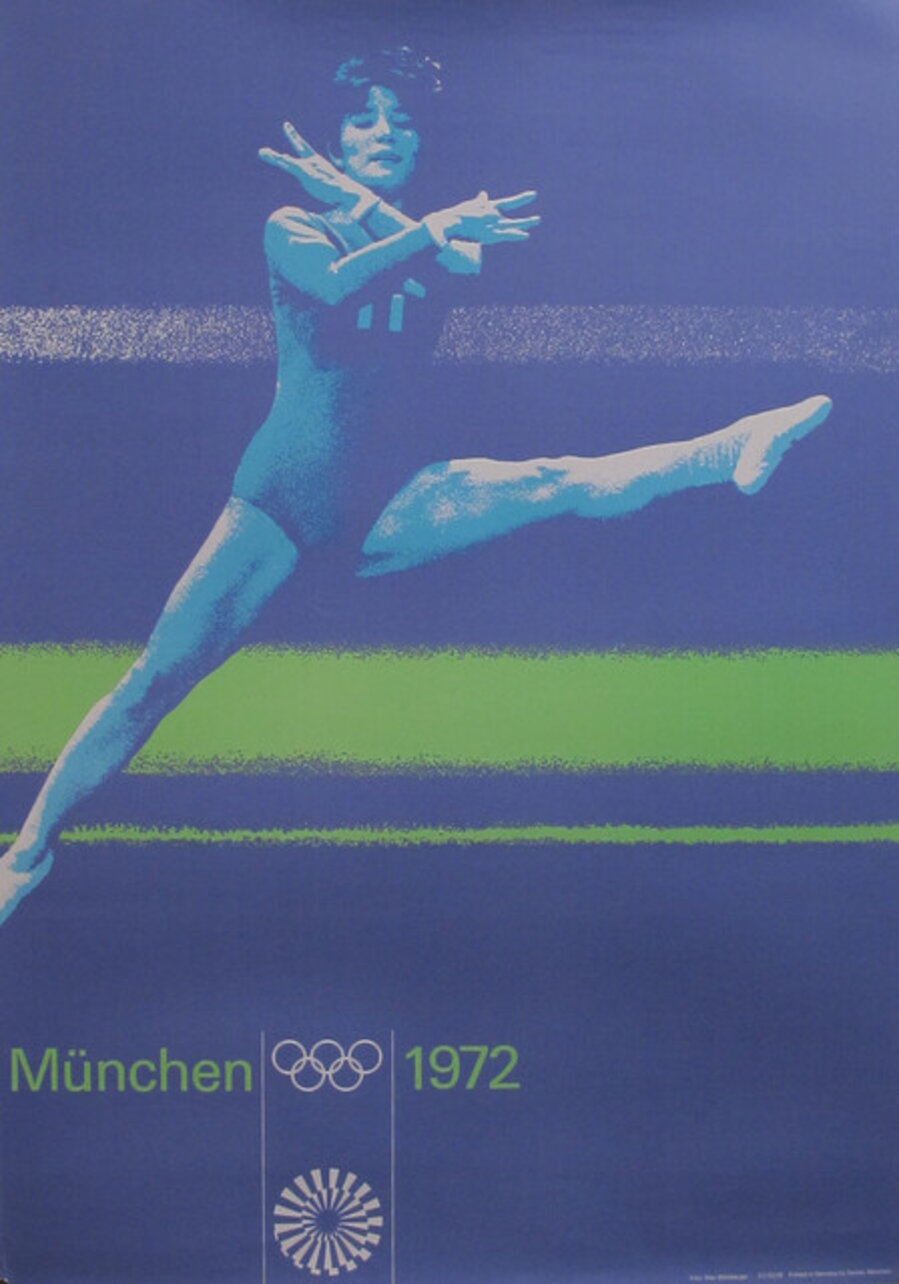 1972 Munich Olympics Poster, Gymnastics - Otl Aicher