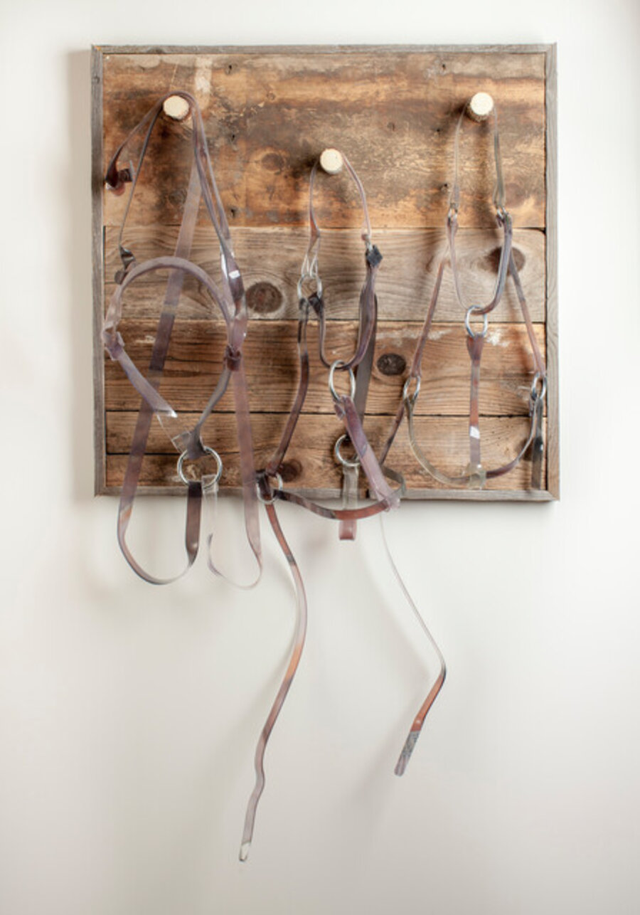 "Tack Room Wall"- UV inks printed on acrylic hand formed