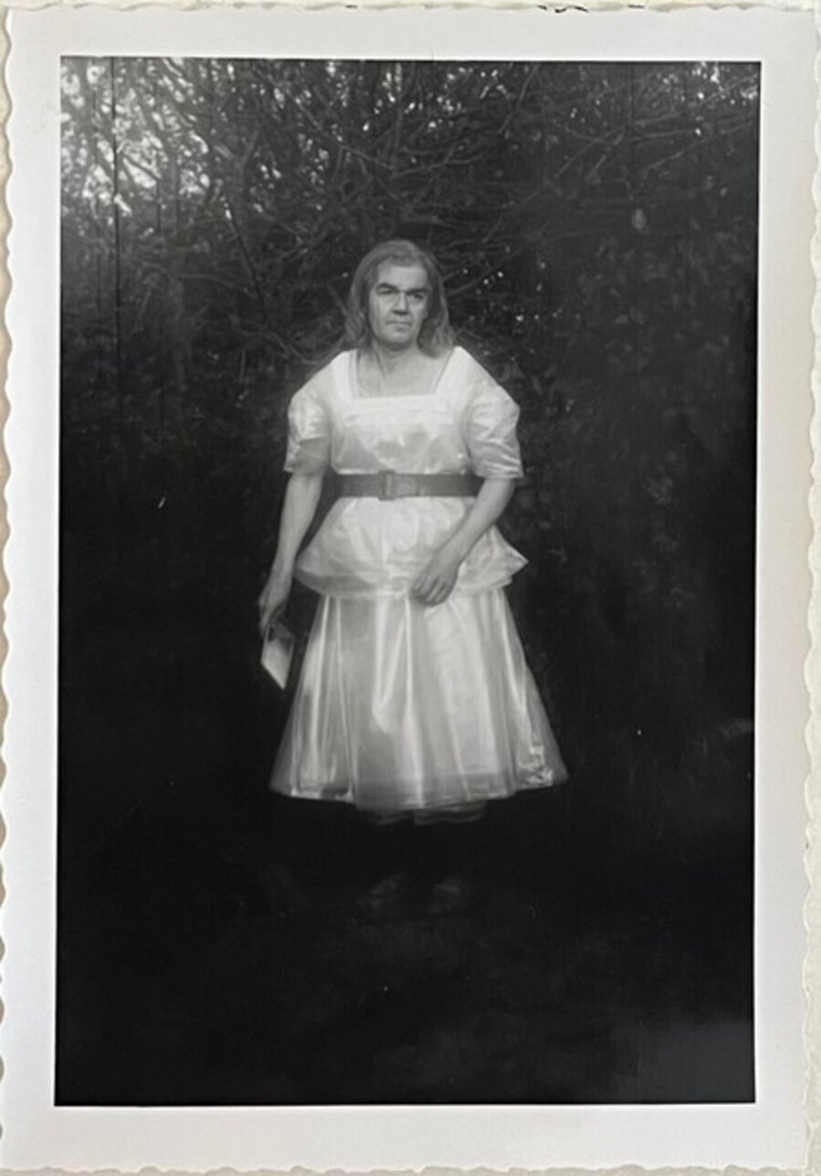 Self-portrait in white dress 2
