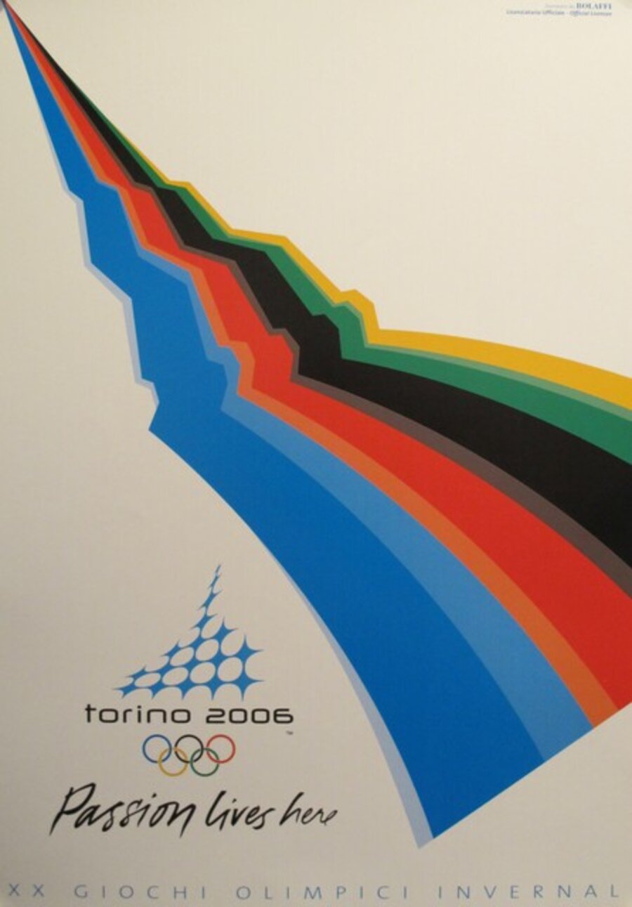 2006 Original Vintage Torino Winter Olympics Poster, "Passion Lives Here"