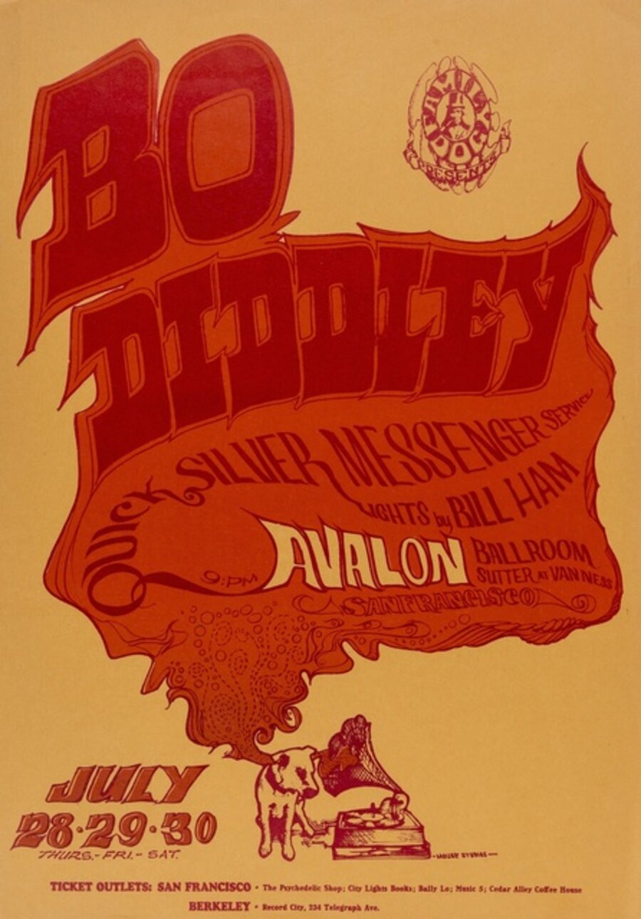 Bo Diddley: a U.S. concert poster