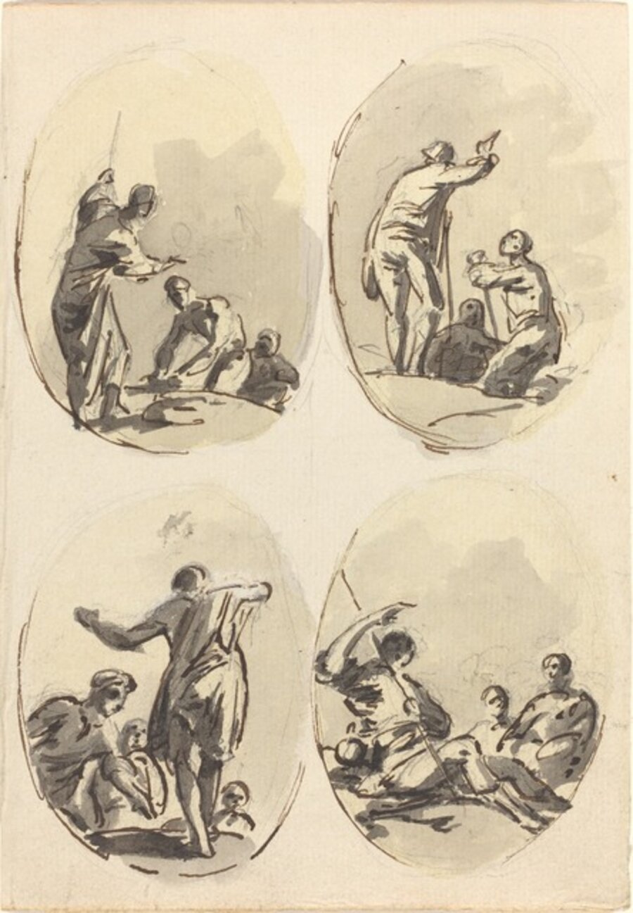 Four Oval Compositions