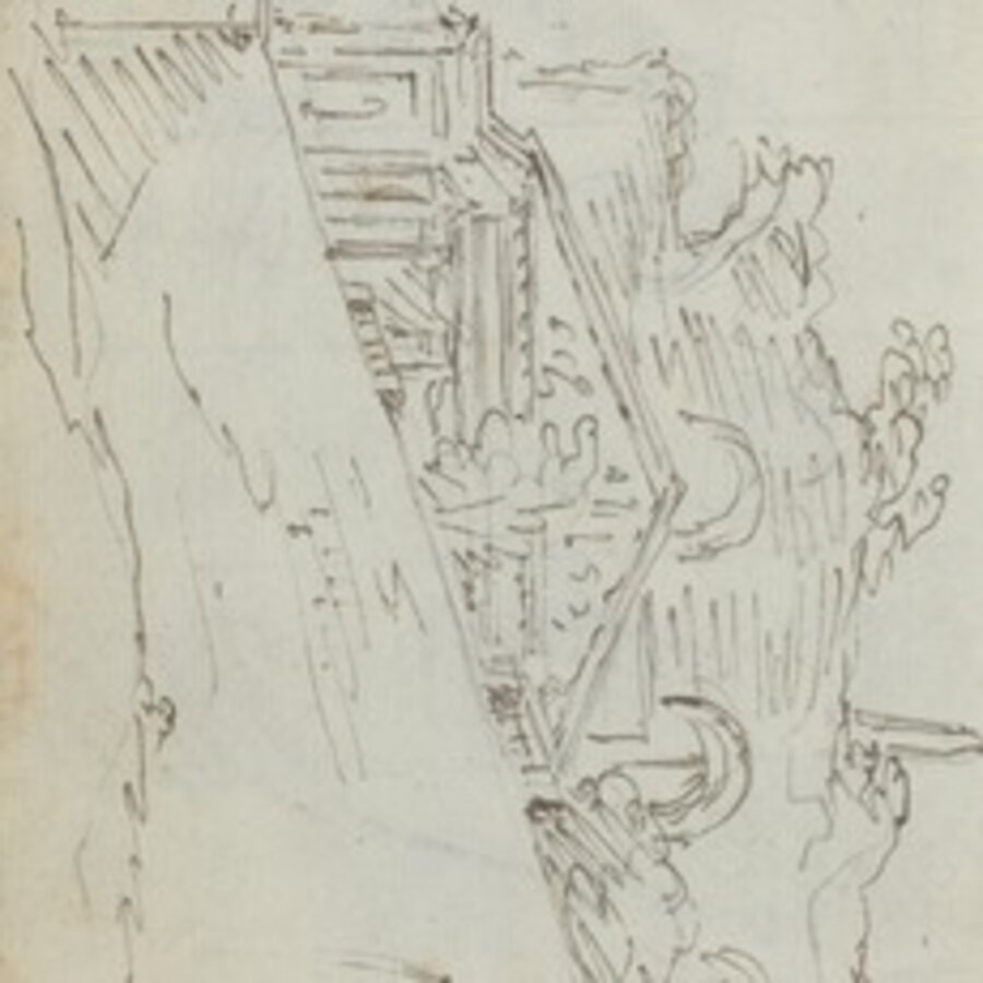 Ancient Ruins on the Bank of the Tiber