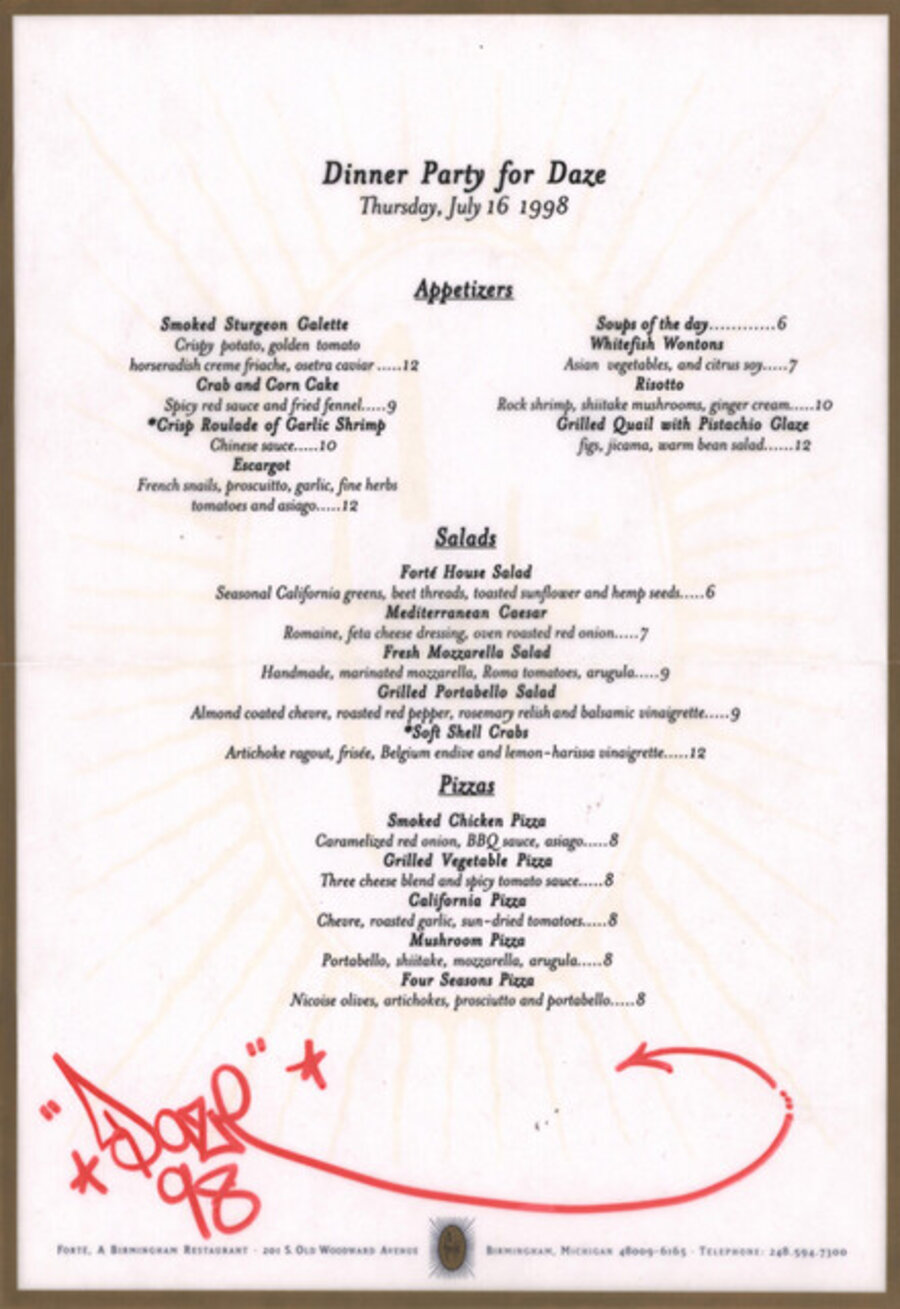 'A Dinner Party for DAZE' (hand-signed 1998)