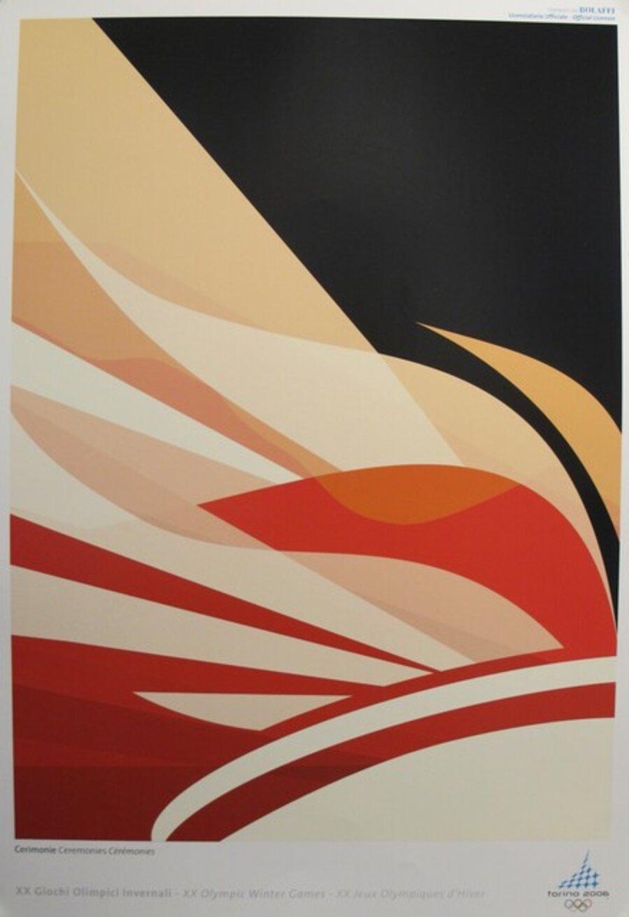 2006 Original Vintage Torino Winter Olympics Poster, Opening Ceremonies