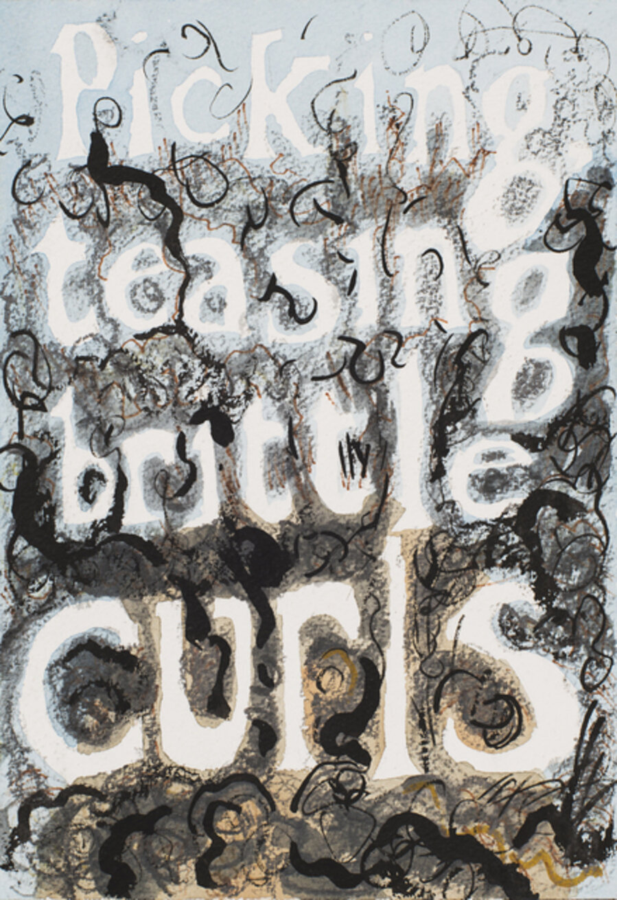 Picking teasing brittle curls