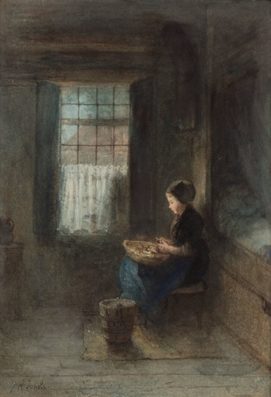 Peeling Apples by the Window