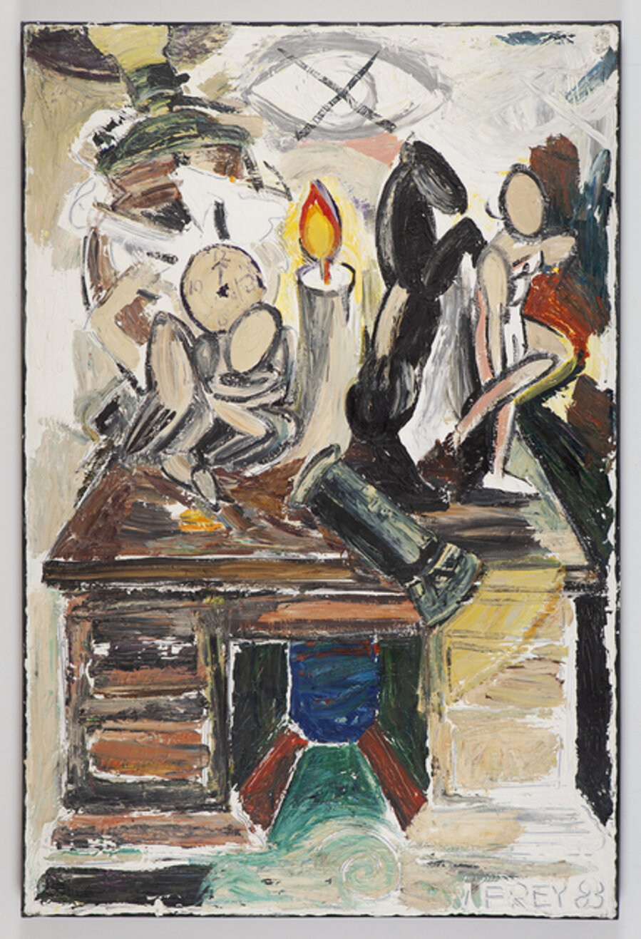 Untitled (Studio View: Desk with Lamp and Candle)