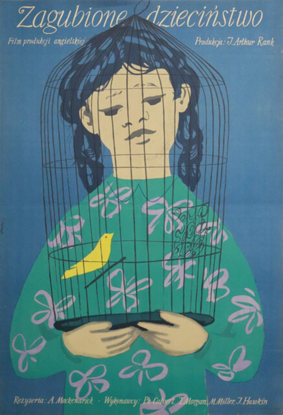 1957 Polish Film Poster, Zagubione dziecinstwo (Mandy, dir. A. Mackenarick) - Lenica