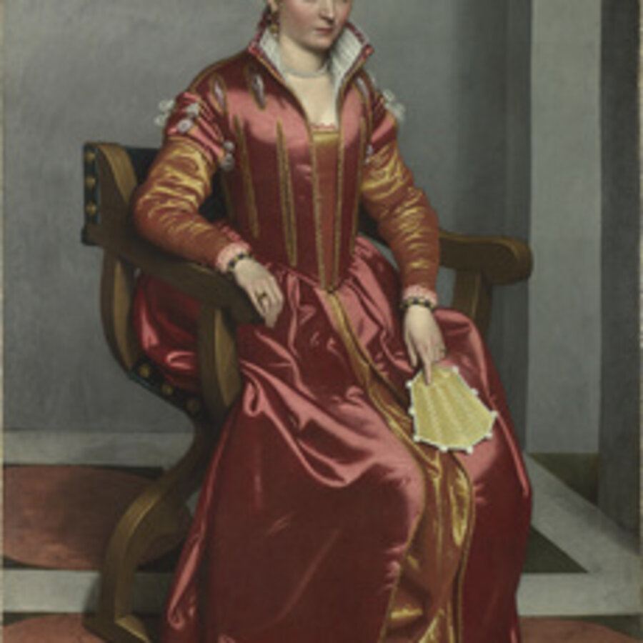 Portrait of a Lady, perhaps Contessa Lucia Albani Avogadro ('La Dama in Rosso')