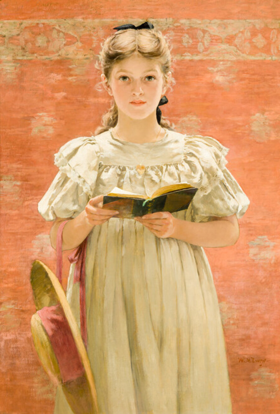 Girl Standing with Book