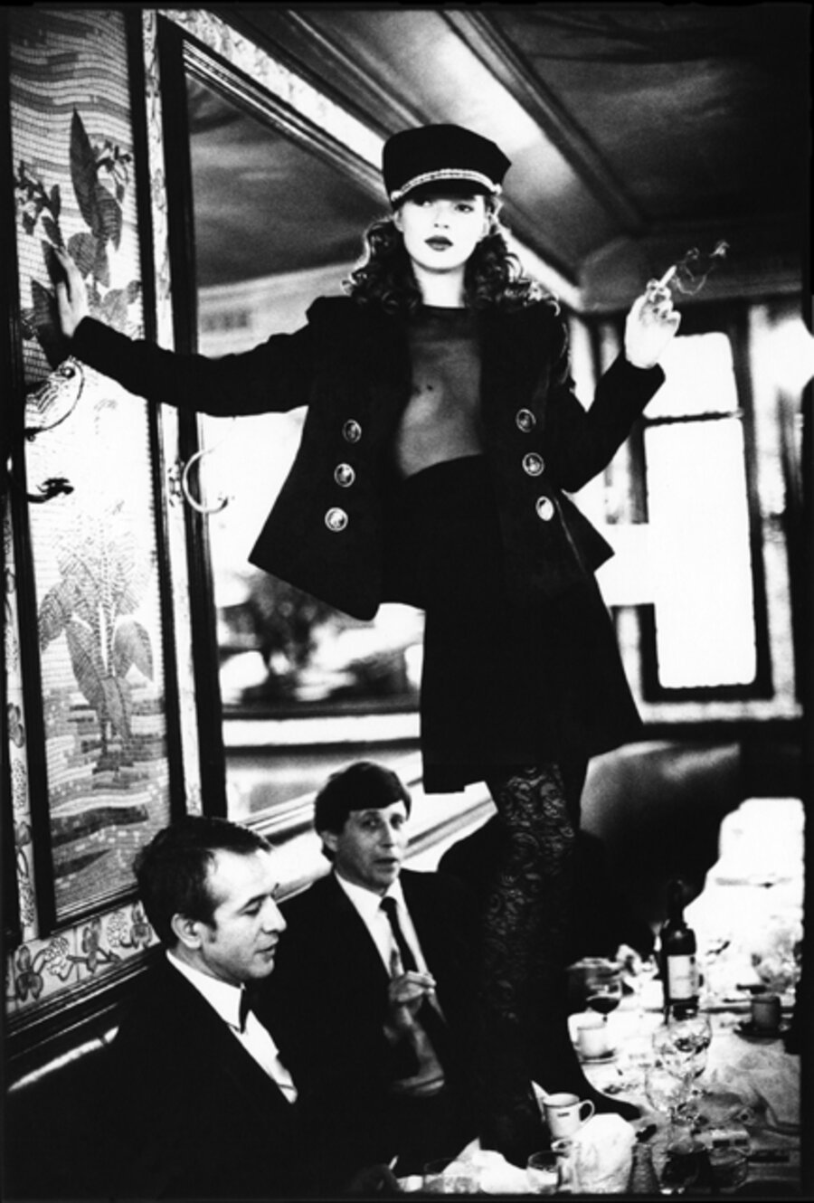 Kate Moss at Café Lipp in Paris, VOGUE Italia