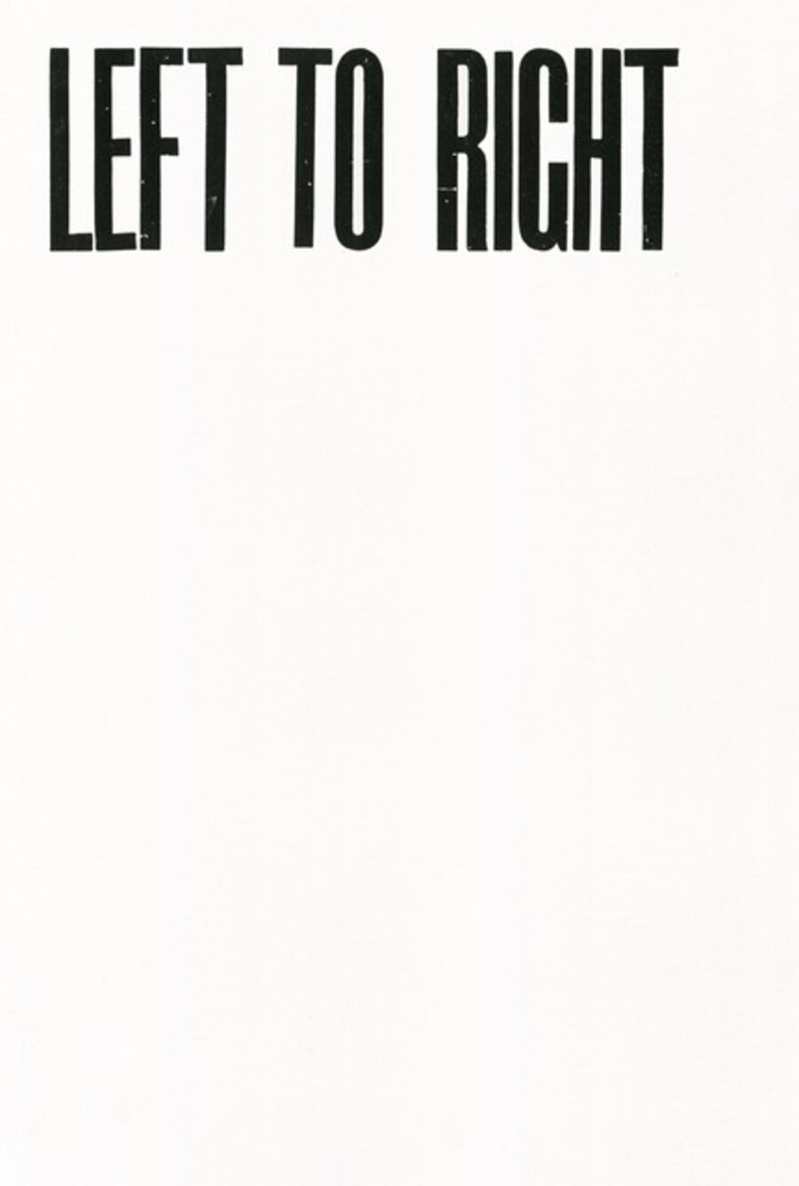 Honest Work (Left)