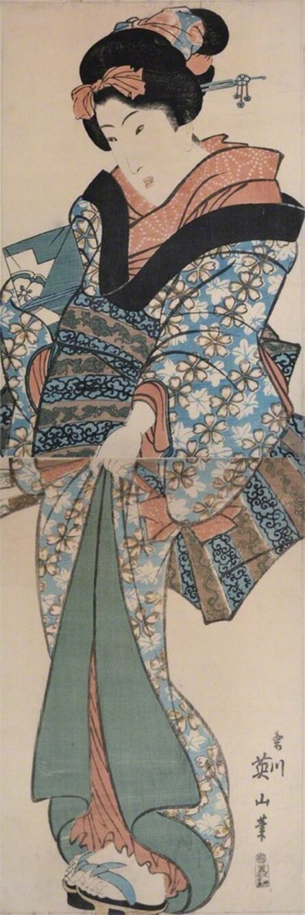 Kikukawa Eizan, ‘Standing Young Girl’, ca. 1820